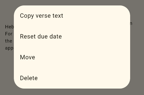 verse view menu